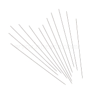 Carbon Steel Sewing Needles, Darning Needles, Platinum, 80x0.45mm, Hole: 0.3mm(E251)