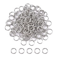 304 Stainless Steel Open Jump Rings Jump Rings, Stainless Steel Color, 8x0.9mm, Inner Diameter: 6.2mm(STAS-N015-04-8x0.9mm)