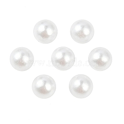 ABS Plastic Imitation Pearl Round Beads, Dyed, No Hole, White, 8mm, about 1500pcs/bag(MACR-F033-8mm-24)