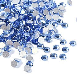 Glass Flat Back Rhinestone, Grade A, Back Plated, Faceted, Half Round, Light Sapphire, 3.8~4mm, about 1440pcs/bag(RGLA-C002-SS16-206)