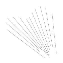 Carbon Steel Sewing Needles, Darning Needles, Platinum, 80x0.45mm, Hole: 0.3mm(E251)