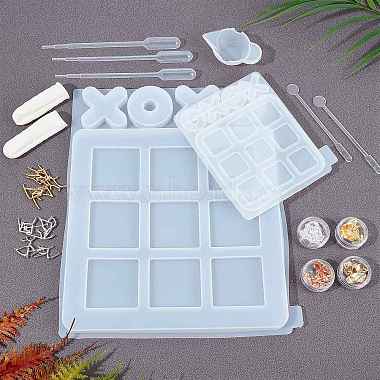 Juegos de moldes de silicona para juegos de mesa diy tic tac toe(DIY-OC0003-55)-6