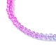 Faceted Rondelle Glass Beaded Necklace for Women(NJEW-M208-01K)-4