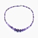 Ensembles de bijoux de colliers et bracelets de perles graduées en améthyste naturelle(SJEW-L132-01)-2