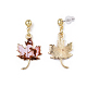 Autumn Theme Alloy Dangle Stud Earrings(EJEW-G148-24G-04)-1