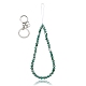 Synthetic Malachite and Iron Alloy Lobster Claw Clasp Keychain(HJEW-SW00007-23)-1
