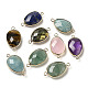 Natural Mixed Gemstone Faceted Connector Charms(G-K354-02KCG)-1