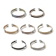 304 Stainless Steel Triple Layer Twist Rope Open Cuff Bangle for Women(BJEW-P283-09M)-1