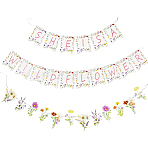 Paper Flower Hanging Party Decoration, Colorful, 179x138x0.4mm(AJEW-SP0003-90)