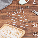 200Pcs Disposable Plastic Adhesive Glue Dropper, White, 65~80x5mm, Hole: 3.5mm(TOOL-LP0001-20)