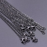 2MM Unisex 304 Stainless Steel Cable Chain Necklaces(VJ7708-4)