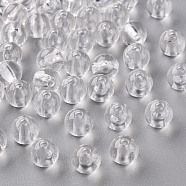 Transparent Acrylic Beads, Round, Clear, 8x7mm, Hole: 2mm(X-MACR-S370-A8mm-205)