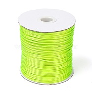 Waxed Polyester Cord, Bead Cord, Lawn Green, 1.5mm, about 169.51~174.98 Yards(155~160m)/Roll(YC-1.5mm-101)