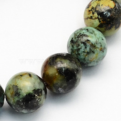 Natural African Turquoise(Jasper) Round Beads Strands, 6.5mm, Hole: 1mm, about 57~60pcs/strand, 15 inch(X-G-S181-6mm)