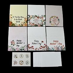 Mother's Day Gift Cards, with Envelope and Sticker, Light Yellow, 100x150x0.6mm(AJEW-E058-01B)