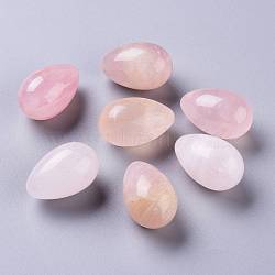 Natural Rose Quartz Egg Stone, Pocket Palm Stone for Anxiety Relief Meditation Easter Decor, 31~32x20x20mm(G-Z012-02A)