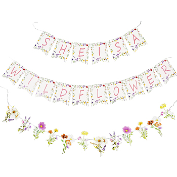 Paper Flower Hanging Party Decoration, Colorful, 179x138x0.4mm