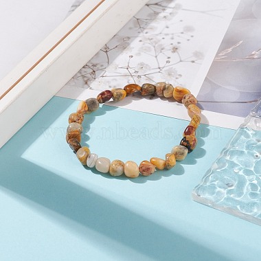 Natural Gemstone Beaded Stretch Bracelet for Women(BJEW-JB08271)-2