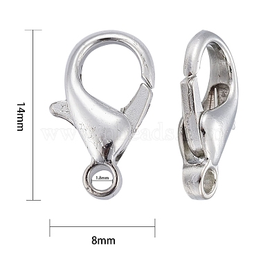 Zinc Alloy Lobster Claw Clasps(E105)-3