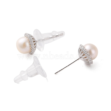 925 Sterling Silver Studs Earring(EJEW-H002-16P)-2