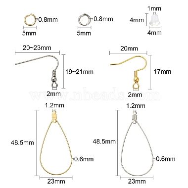 kit de fabrication de boucles d'oreilles en fil de fer bricolage(STAS-CJ0002-39)-2