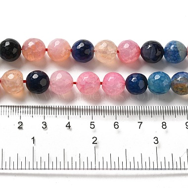 Dyed Natural Multi-Color Agate Beads Strands(G-R177-10mm-07)-2