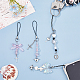 Acrylic Bowknot Heart Pearl Mobile Straps(HJEW-PH01890)-3