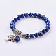 Natural Lapis Lazuli(Dyed) Stretch Bracelets(BJEW-F262-A02)-1