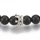 Synthetic Lava Rock Stretch Bracelets(ZIRC-T006-24P-01)-2