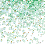 3 Sets Glass Half Round Cabochons, No Hole, Nail Art Decoration Accessories for Women, Light Green, 2~5x1~2.5mm(GLAA-SC0002-63C)