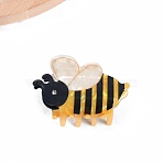 PVC Claw Hair Clips, Hair Accessories for Women Girls, Bee, Gold, 64mm(PW-WG577D9-02)