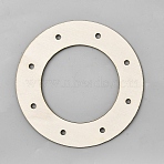 Unfinished Wood Wreath Frame, Round Ring, Floral White, 130x2mm, Hole: 5mm, Inner Diameter: 80mm(WOCR-WH0816-002)