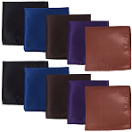 10Pcs 5 Colors Imitation Silk Men's Suit Square Scarf, Square, Mixed Color, 218~225x218~215x1~1.5mm, 2pcs/color(AJEW-CY0002-34A)