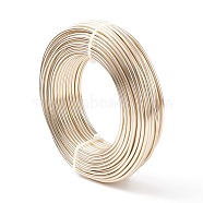 Round Aluminum Wire, Bendable Metal Craft Wire, Flexible Craft Wire, for Beading Jewelry Doll Craft Making, Champagne Gold, 12 Gauge, 2.0mm, 55m/500g(180.4 Feet/500g)(AW-S001-2.0mm-26)