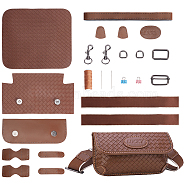 DIY PU Leather Men's Crossbody Bag Kits, with Magnetic Closure, Coconut Brown(DIY-WH0430-514A)