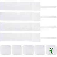 10Pcs Polyester Blank Elastic Captain's Armbands, with Hook and Loop Fastener, for Soccer, Team Sports, White, 276mm(AJEW-CA0003-14)