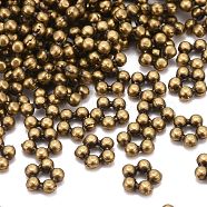 Tibetan Style Spacer Beads, Lead Free & Cadmium Free, Antique Bronze Color, Flower, 4.5mm in diameter, 1.5mm thick, hole: 1mm(X-K08XP071)