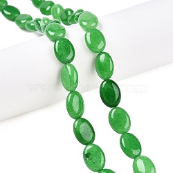 Natural Malaysia Jade Dyed Beads Strands, Flat Oval, Lime Green, 14x10x5.5mm, Hole: 1.2mm, about 28pcs/strand, 15.55''(39.5cm)(G-M206-46)