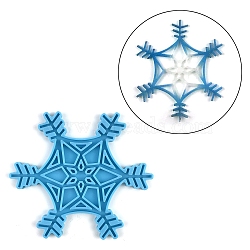 DIY Christmas Snowflake Pendant Food Grade Silicone Molds, Resin Casting Molds, for UV Resin, Epoxy Resin Jewelry Making, Star, 110x124x6mm(XMAS-PW0001-011J)