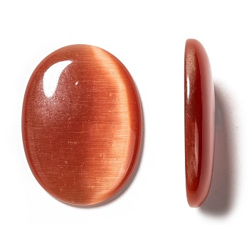 Cat Eye Glass Cabochons, Peru, Oval/Rice, about 30mm wide, 40mm long, 5.5mm thick