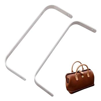 Iron Purse Frame, for Bags Handbag Accessories, Raw(Unplated), 18x6x1.5cm, Hole: 5mm, 17.4x6x1.5, Hole: 5mm; 1pc/size, 2pcs/set