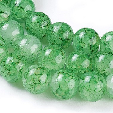 Rociar perlas de vidrio pintado hebras(GLAA-A038-D-45)-3