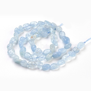 7mm LightSkyBlue Nuggets Aquamarine Beads