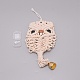 Owl Cotton Rope & Wood Beads Wind Chime Kit(HJEW-TAC0011-01)-1