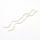 Brass Chain Stud Earring Findings(KK-T032-173G)-2