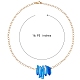 Irregular Natural Quartz Crystal Beads Pendant Necklace for Wonen(NJEW-SW00009)-7