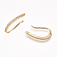 Brass Cubic Zirconia Earring Hooks(KK-P076-07)-1