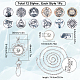 Sunnyclue bricolage kits de fabrication de collier pendentif demi-rond(DIY-SC0020-01C)-2