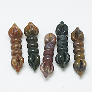 Natural Indian Agate Links connectors, Dorje Vajra, 44~46x10x10mm, Hole: 1.5mm(G-T122-13D)