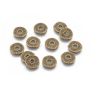Tibetan Style Alloy Beads, Lead Free and Cadmium Free, Donut, Antique Bronze, 12x1mm, Hole: 3mm(EA11071Y-AB)